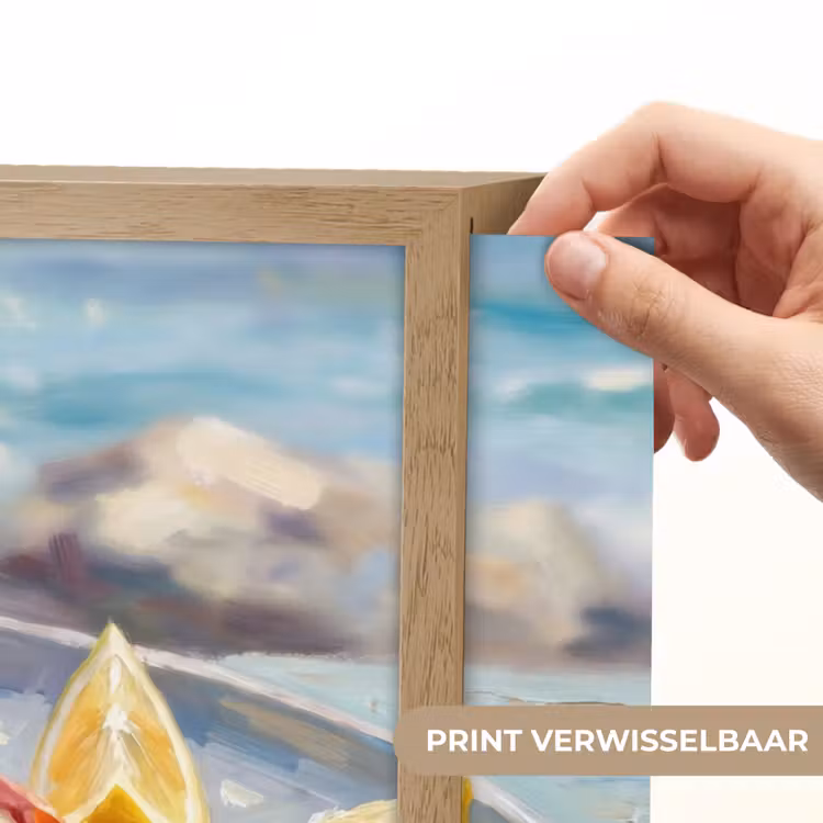 Eten - Zee - Kust - Modern - Blauw Light Box met batterij (Wandlamp) middel -USP_websiteprintNL