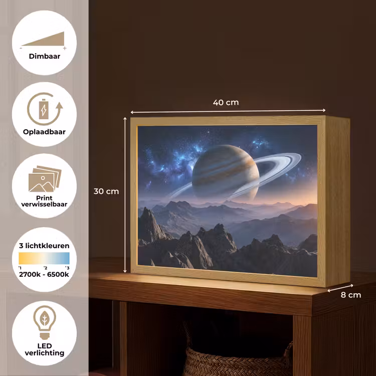 Fantasy - Kosmos - Landschap Light Box met batterij (Wandlamp) middel -USP_websiteoverzichtNL