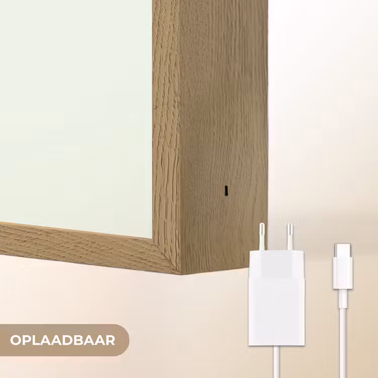 Focus on the good - Beige - Roze Light Box met batterij (Wandlamp) middel -USP_websiteoplaadbaarNL