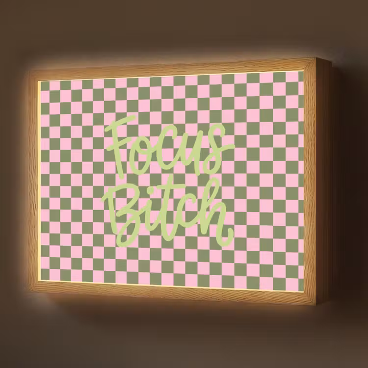 Focus - Vakken - Roze Light Box met batterij (Wandlamp) middel -z3d_website