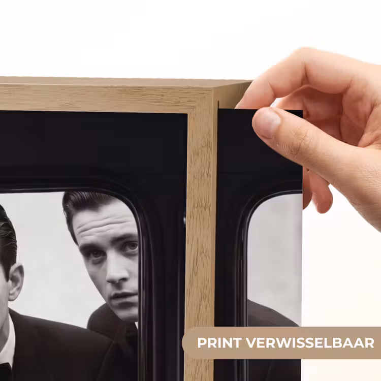 Fotograaf - Camera - Vintage - Journalistiek - Zwart-wit Light Box met batterij (Wandlamp) middel -USP_websiteprintNL