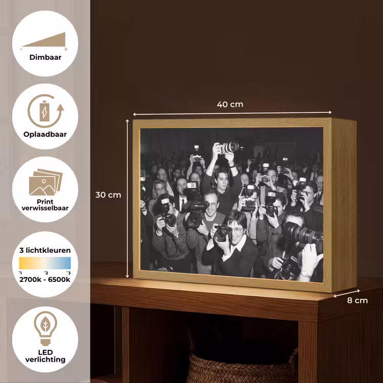 Fotografen - Menigte - Flitsers - Journalistiek Light Box met batterij (Wandlamp) middel -USP_websiteoverzichtNL