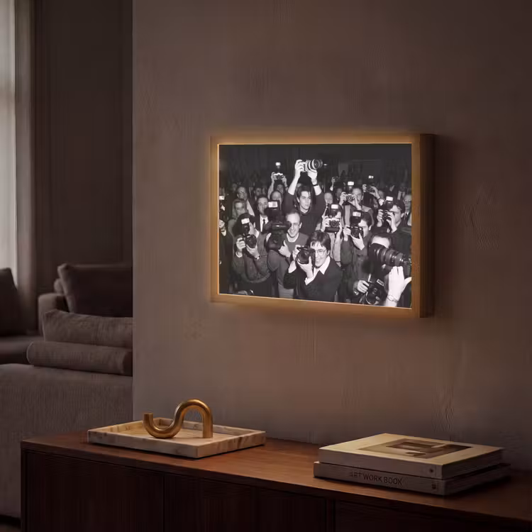 Fotografen - Menigte - Flitsers - Journalistiek Light Box met batterij (Wandlamp) middel -sfeer1