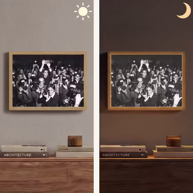 Fotografen - Menigte - Flitsers - Journalistiek Light Box met batterij (Wandlamp) middel -sfeer3