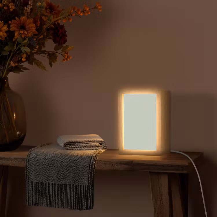 Frosted - Mint - Groen Light Box met kabel (Wandlamp) klein 929 -sfeer4