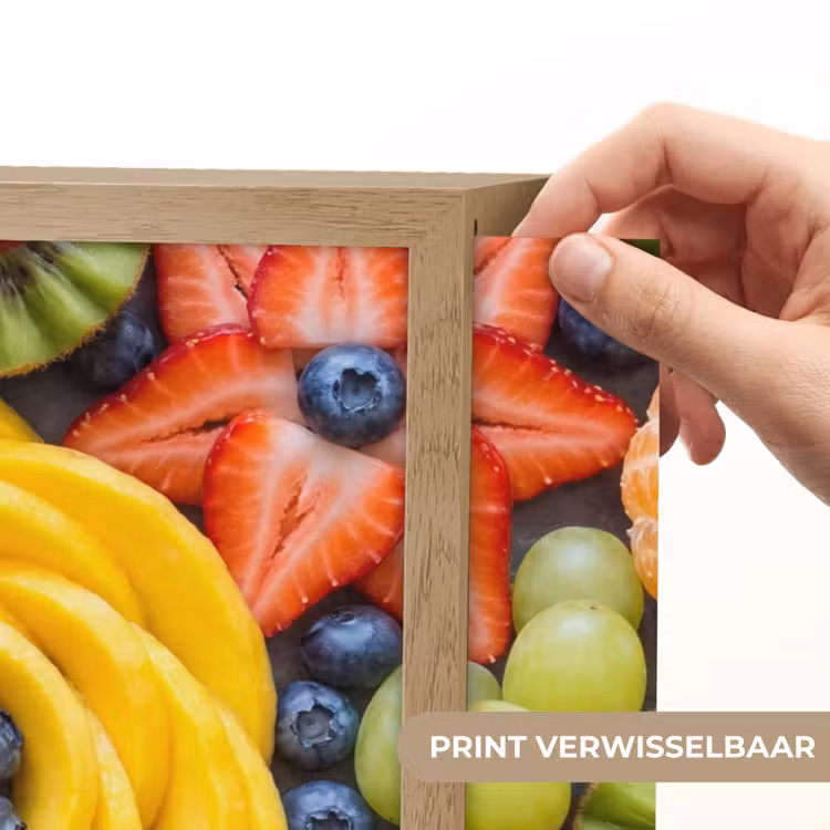 Fruit - Arrangement - Gezond - Kleurrijk - Eten Light Box met batterij (Wandlamp) middel -USP_websiteprintNL