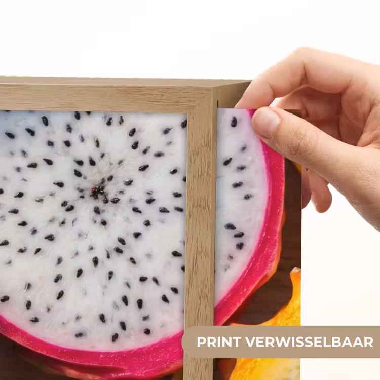 Fruit - Geopend - Tropisch - Eten - Kleurrijk Light Box met batterij (Wandlamp) middel -USP_websiteprintNL
