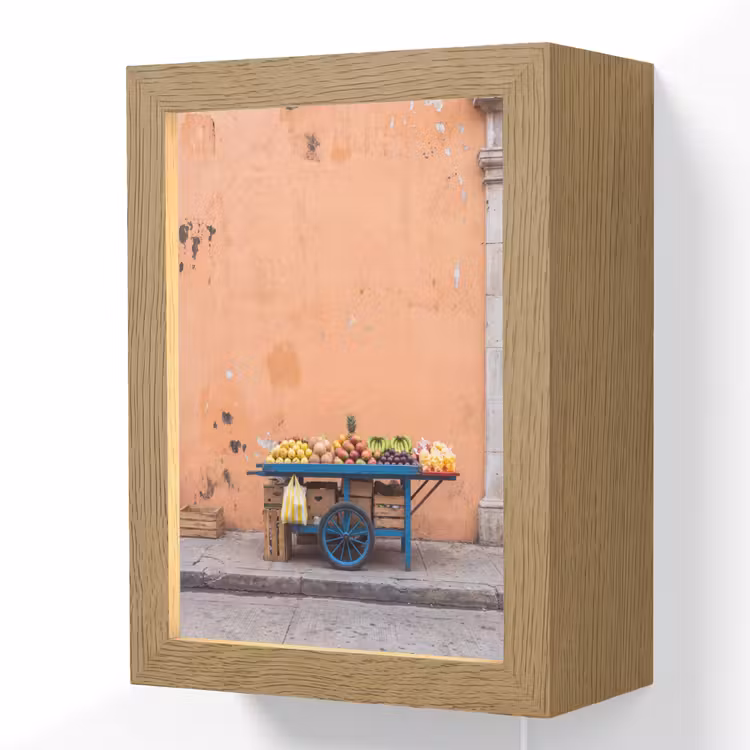 Lightbox - Wandlamp - Fruit - Kar - Straat - Fruit - Kar - Straat Light Box met kabel (Wandlamp) klein