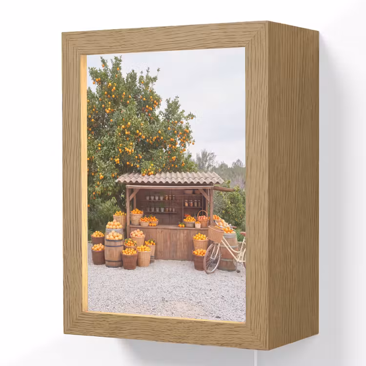 Lightbox - Wandlamp - Fruit - Markt - Landelijk - Fruit - Markt - Landelijk Light Box met kabel (Wandlamp) klein