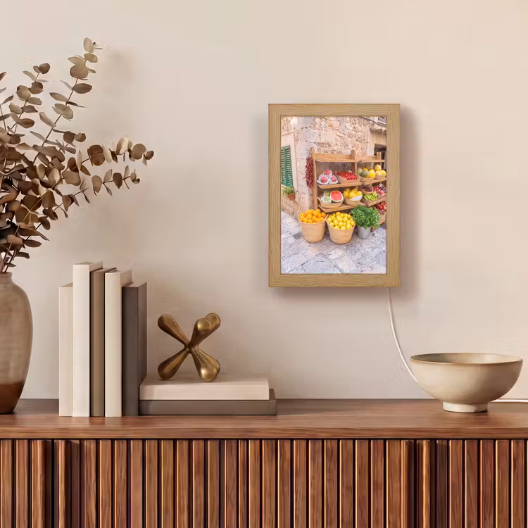 Lightbox - Wandlamp - Fruit - Markt - Vers - Fruit - Markt - Vers Light Box met kabel (Wandlamp) klein
