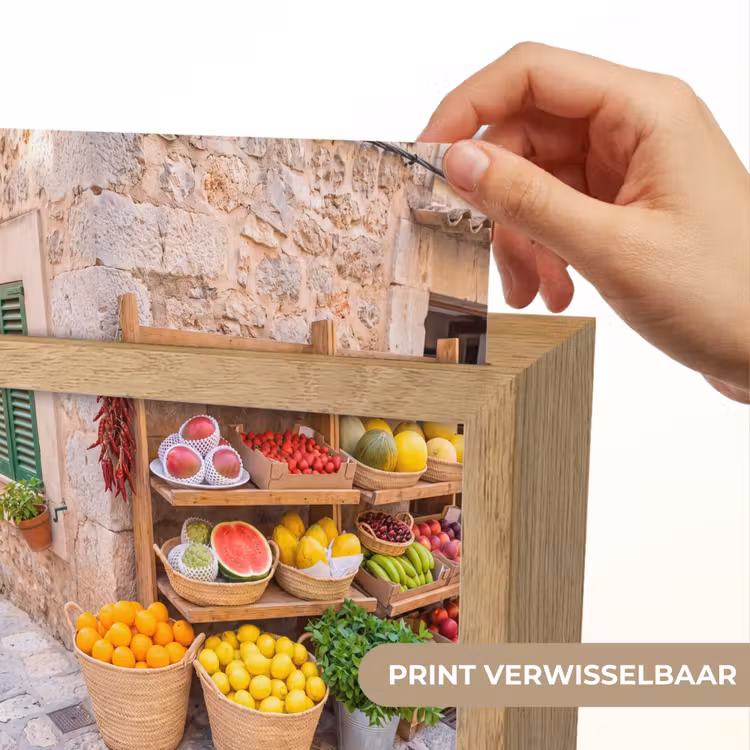 Lightbox - Wandlamp - Fruit - Markt - Vers - Fruit - Markt - Vers Light Box met kabel (Wandlamp) klein