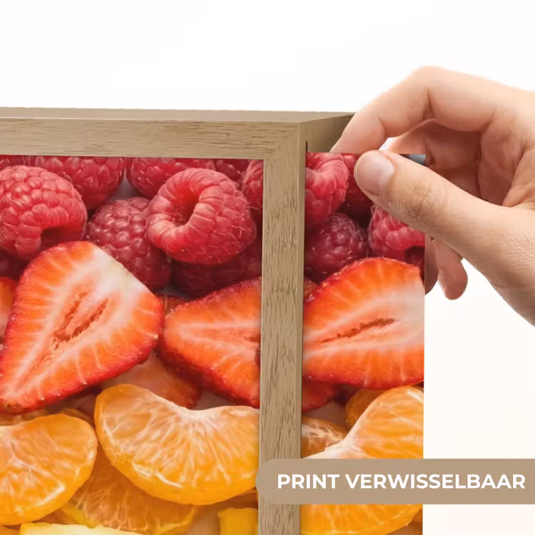 Fruit - Regenboog - Gezond - Kleurrijk Light Box met batterij (Wandlamp) middel -USP_websiteprintNL