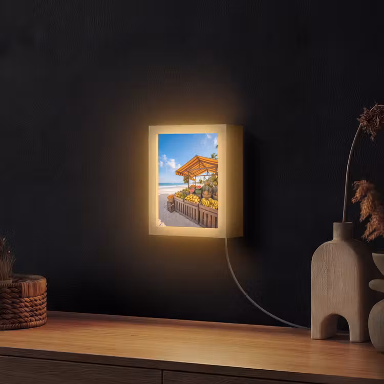 Lightbox - Wandlamp - Fruit - Strand - Tropisch - Fruit - Strand - Tropisch Light Box met kabel (Wandlamp) klein