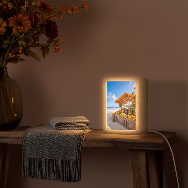 Lightbox - Wandlamp - Fruit - Strand - Tropisch - Fruit - Strand - Tropisch Light Box met kabel (Wandlamp) klein