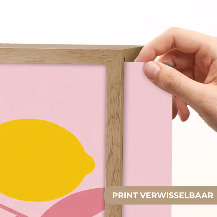 Fruit - Tak - Natuur - Abstract - Roze Light Box met batterij (Wandlamp) middel -USP_websiteprintNL