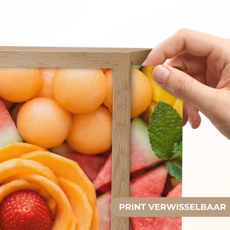 Fruit - Variatie - Kleurrijk - Vers - Eten Light Box met batterij (Wandlamp) middel -USP_websiteprintNL