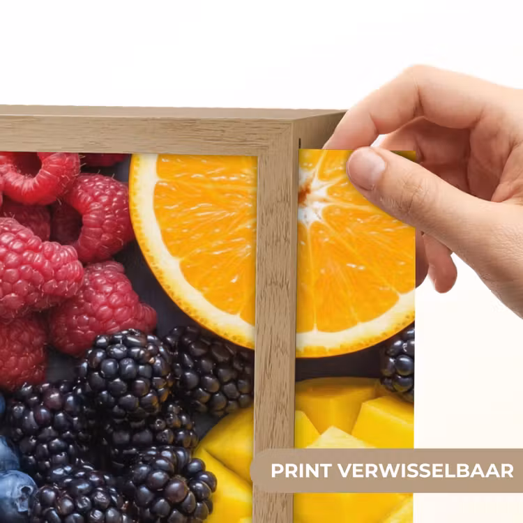 Fruit - Vers - Kleurrijk - Eten Light Box met batterij (Wandlamp) middel -USP_websiteprintNL