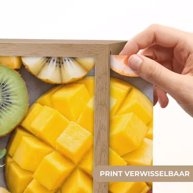 Fruit - Versneden - Kleurrijk - Eten - Gezond Light Box met batterij (Wandlamp) middel -USP_websiteprintNL