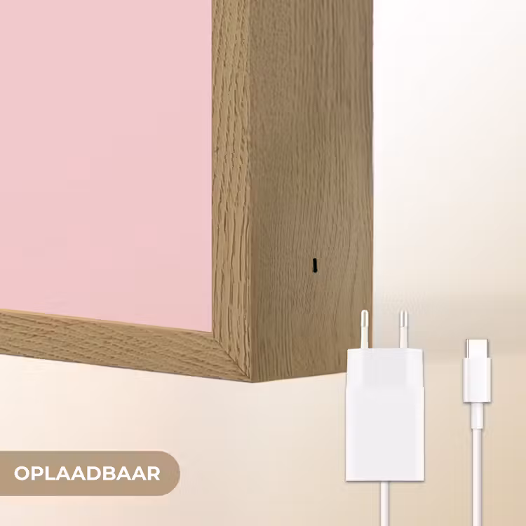 Fuck what they think - Roze - Minimalistisch Light Box met batterij (Wandlamp) middel -USP_websiteoplaadbaarNL