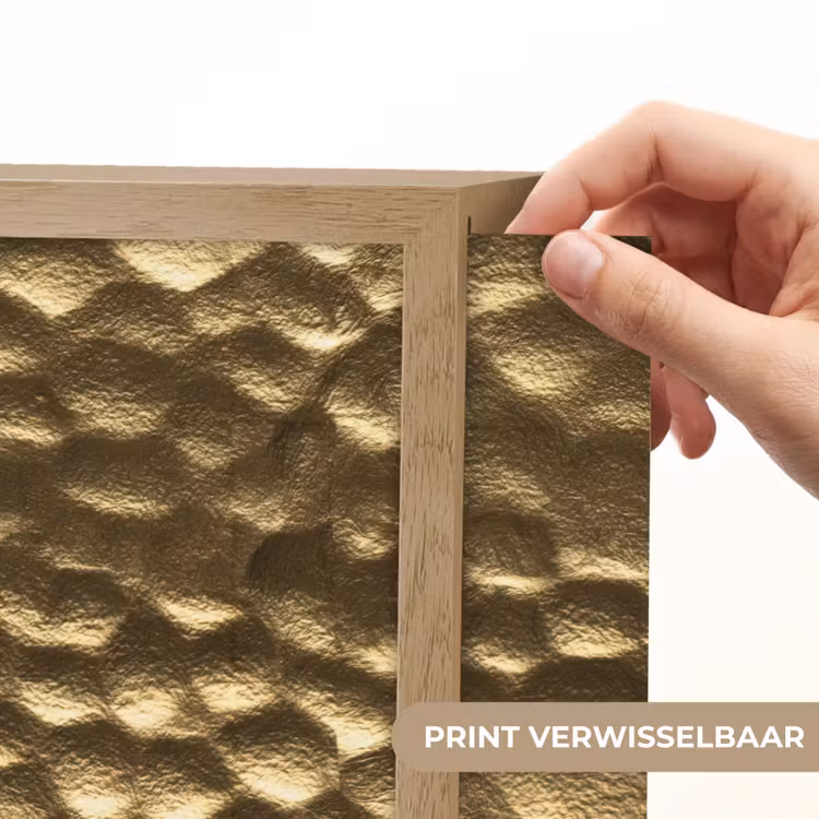 Gehamerd - Reliëf - Textuur - Bronsgoud Light Box met batterij (Wandlamp) middel 907 -USP_websiteprintNL