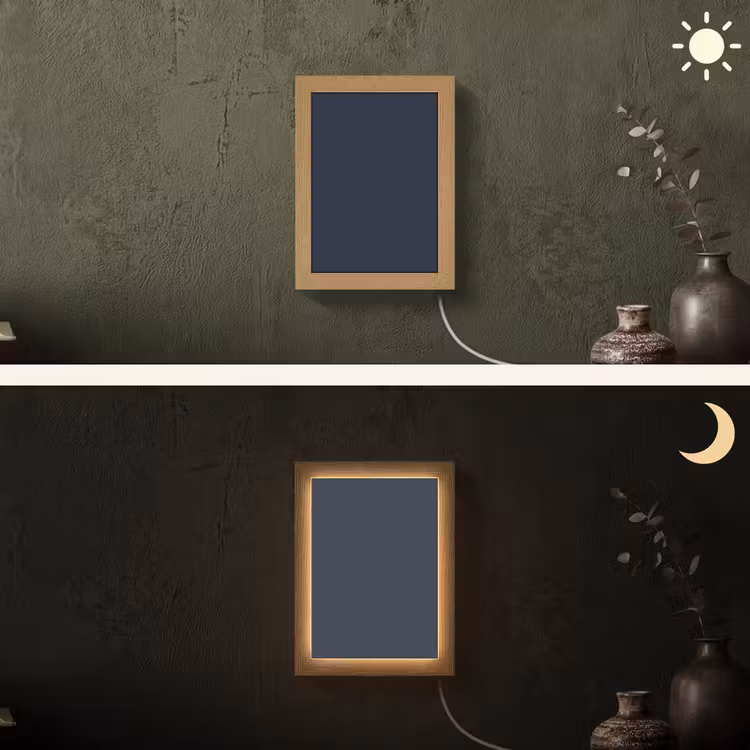 Geldersblauw - Blauw - Klassiek Light Box met kabel (Wandlamp) klein 929 -sfeer3