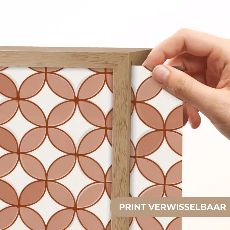 Geometrisch - Cirkels - Modern - Terracotta Light Box met batterij (Wandlamp) middel 907 -USP_websiteprintNL