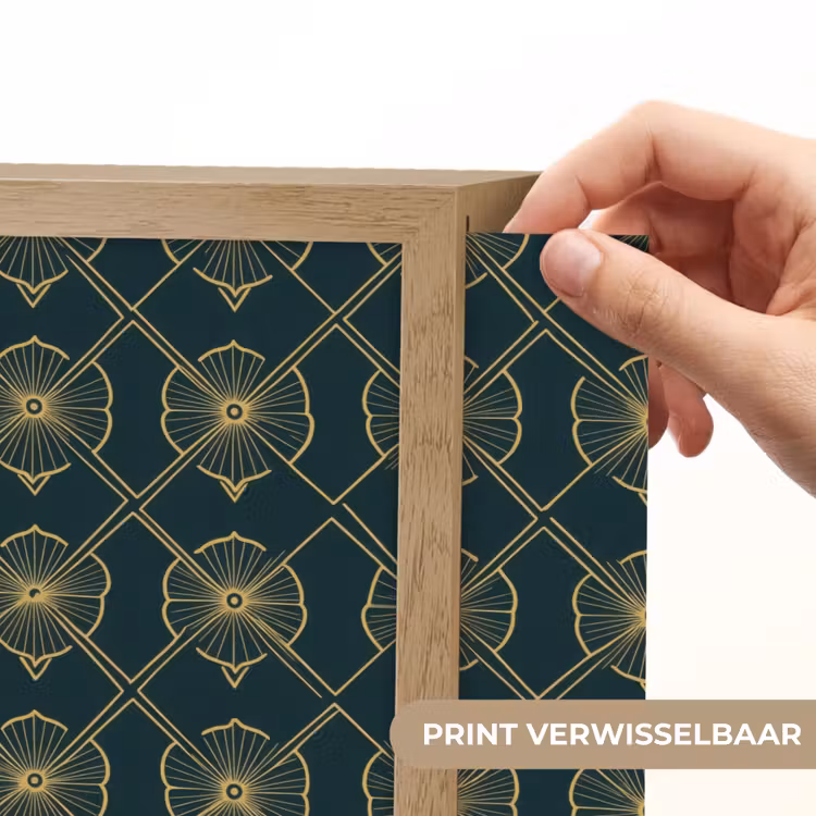 Geometrisch - Elegant - Groen Light Box met batterij (Wandlamp) middel 907 -USP_websiteprintNL
