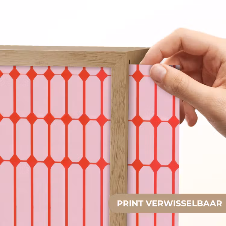 Geometrisch - Minimalistisch - Rood - Roze Light Box met batterij (Wandlamp) middel 907 -USP_websiteprintNL