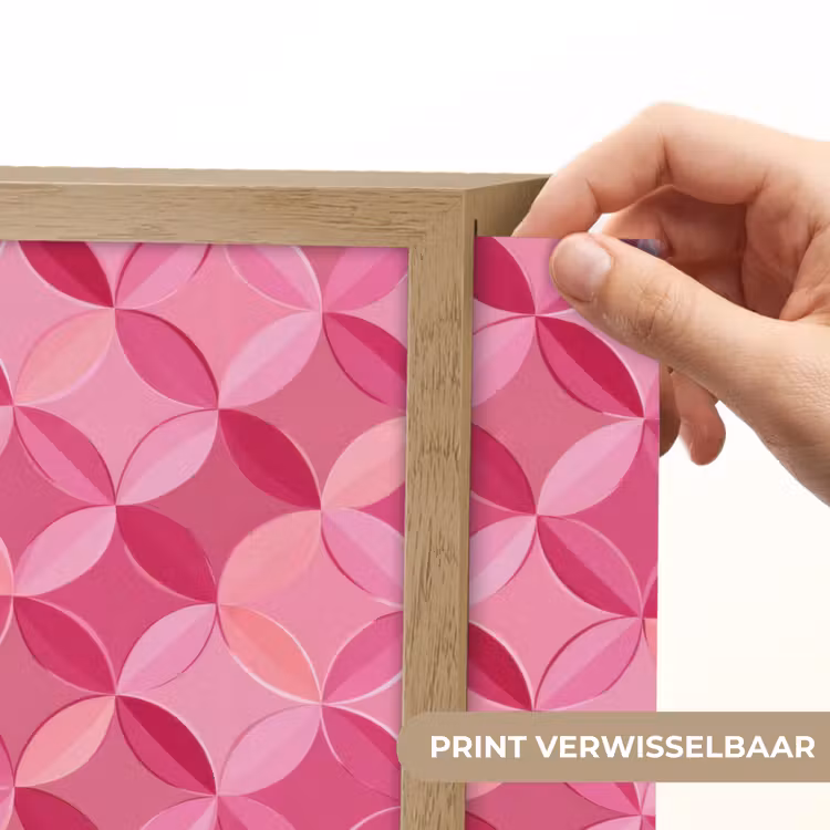 Geometrisch - Mozaïek - Modern - Roze Light Box met batterij (Wandlamp) middel 907 -USP_websiteprintNL