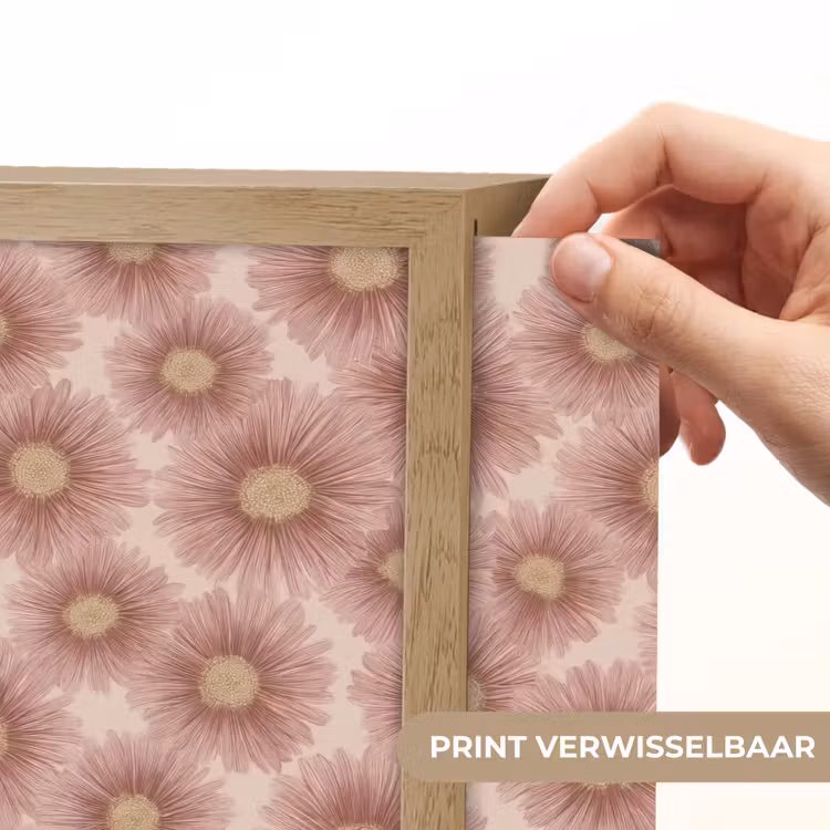 Gerbera - Bloemen - Roze Light Box met batterij (Wandlamp) middel 907 -USP_websiteprintNL