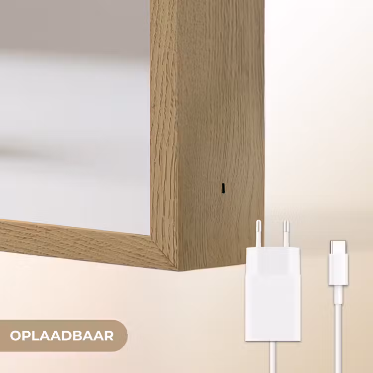 Gestapelde - Stenen - Grijs Light Box met batterij (Wandlamp) middel -USP_websiteoplaadbaarNL