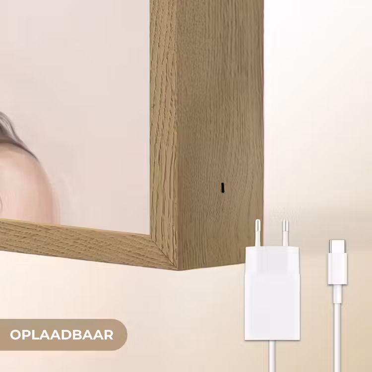 Gezicht - Pioenrozen - Crème Light Box met batterij (Wandlamp) middel -USP_websiteoplaadbaarNL