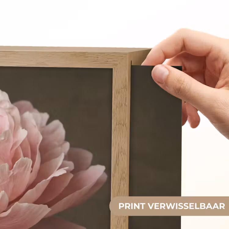 Gezicht - Roos - Roze Light Box met batterij (Wandlamp) middel -USP_websiteprintNL