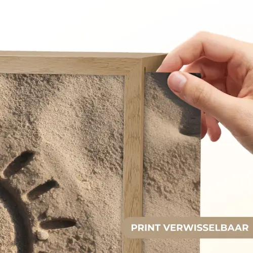 Gezichtje - Zon - Zand - Getekend Light Box met batterij (Wandlamp) middel -USP_websiteprintNL