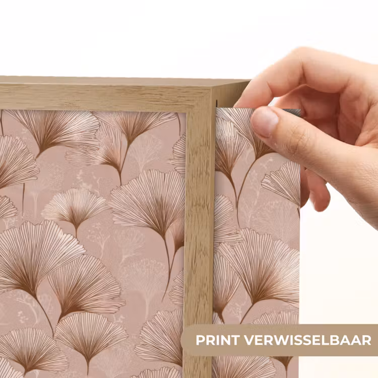 Ginkgo - Patroon - Roze Light Box met batterij (Wandlamp) middel 907 -USP_websiteprintNL
