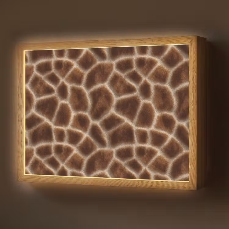 Giraf - Vacht - Bruin Light Box met batterij (Wandlamp) middel 907 -z3d_website