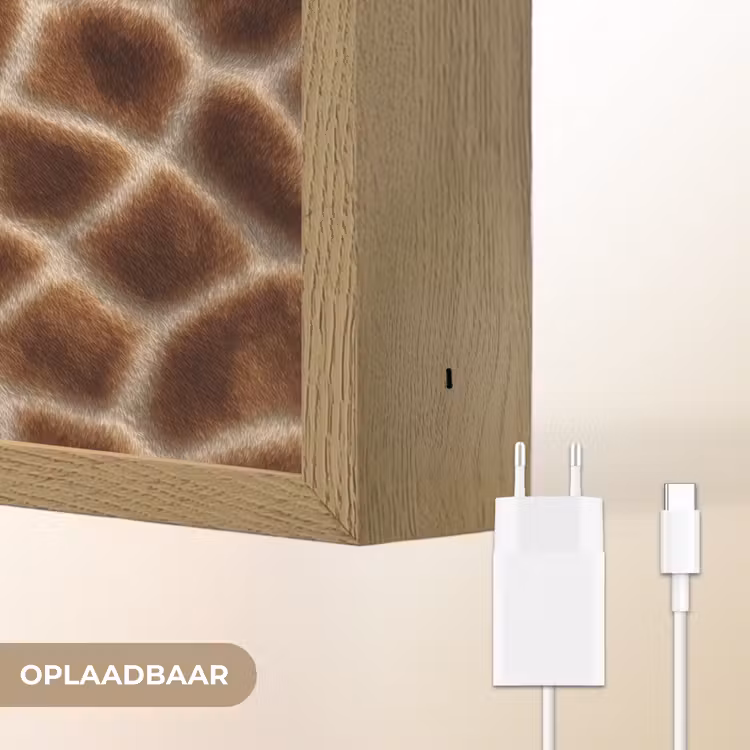 Giraf - Vacht - Bruin Light Box met batterij (Wandlamp) middel 907 -USP_websiteoplaadbaarNL
