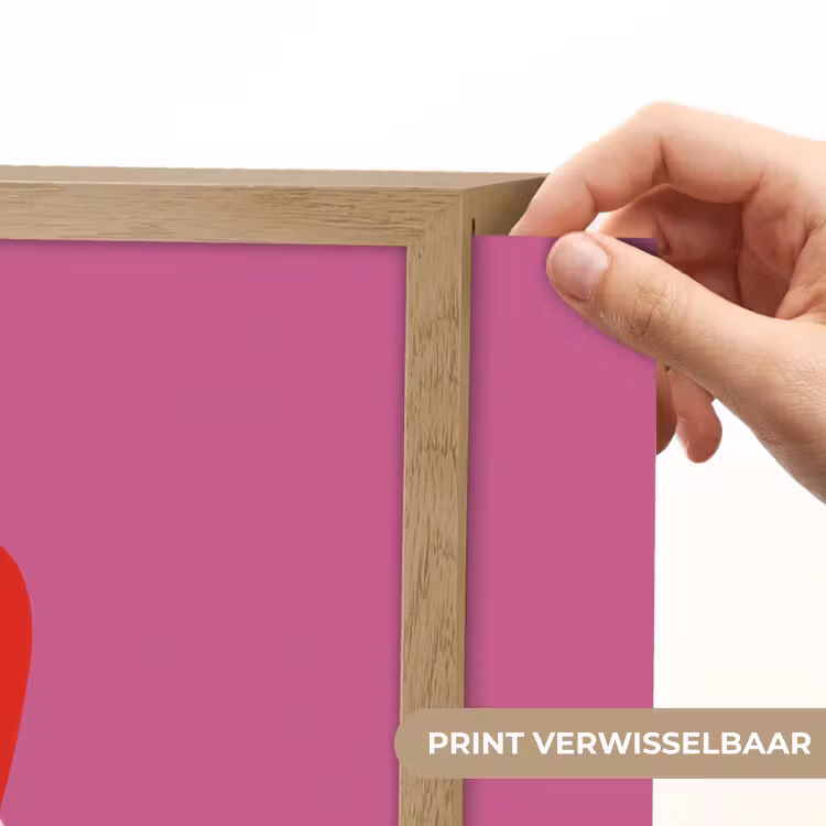 Girl power - Hart - Roze - Rood Light Box met batterij (Wandlamp) middel -USP_websiteprintNL