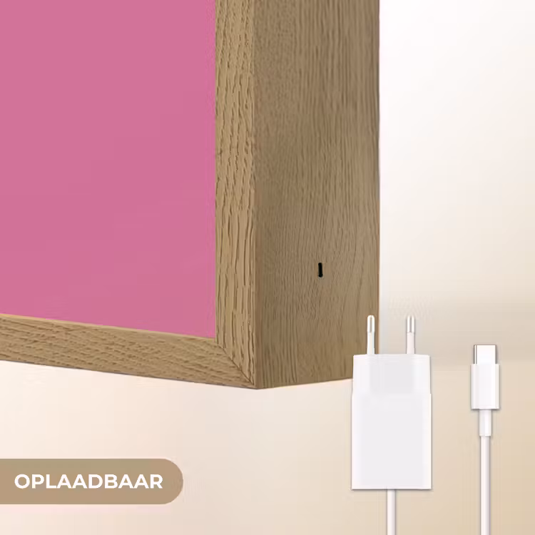 Girl power - Hart - Roze - Rood Light Box met batterij (Wandlamp) middel -USP_websiteoplaadbaarNL