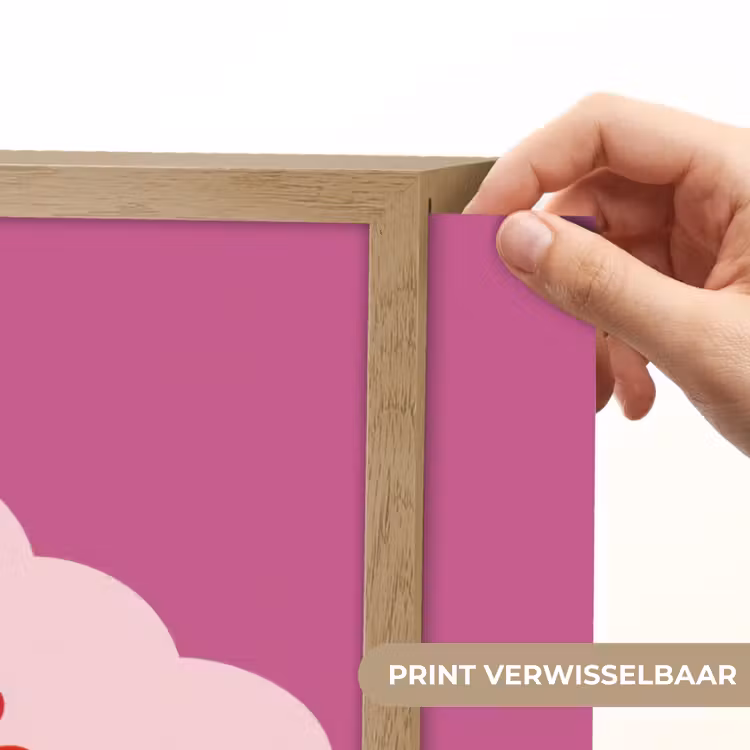 Girl power - Wolk - Roze Light Box met batterij (Wandlamp) middel -USP_websiteprintNL