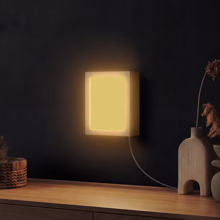 Golden - Victory - Geel Light Box met kabel (Wandlamp) klein 929 -sfeer1