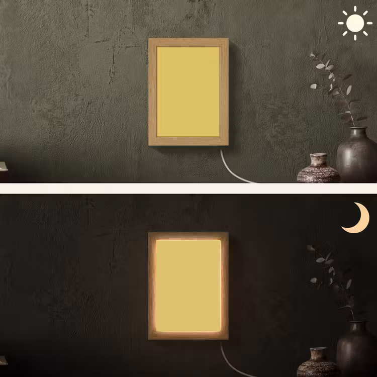 Golden - Victory - Geel Light Box met kabel (Wandlamp) klein 929 -sfeer3