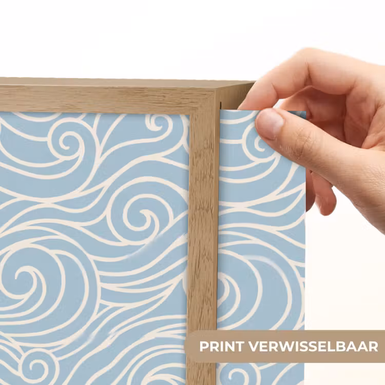 Golf - Abstract - Natuur - Modern - Blauw Light Box met batterij (Wandlamp) middel -USP_websiteprintNL