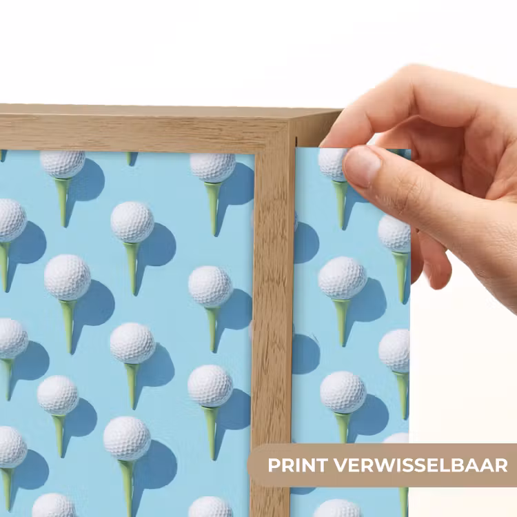 Golf - Ballen - Blauw Light Box met batterij (Wandlamp) middel 907 -USP_websiteprintNL