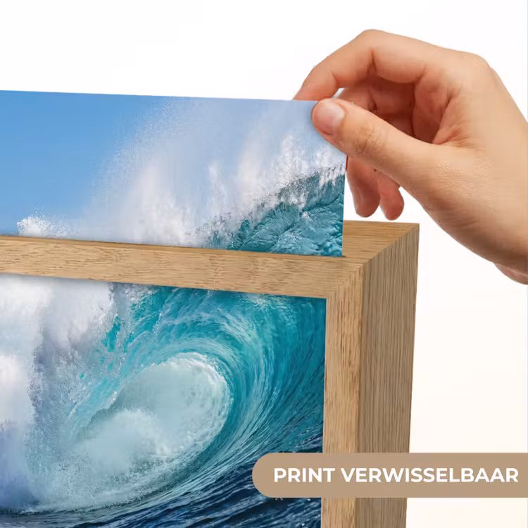 Golf - Oceaan - Water - Dynamisch - Blauw Light Box met kabel (Wandlamp) klein -USP_websiteprintNL