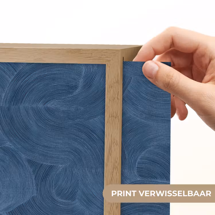 Golven - Textuur - Patroon - Blauw Light Box met batterij (Wandlamp) middel 907 -USP_websiteprintNL