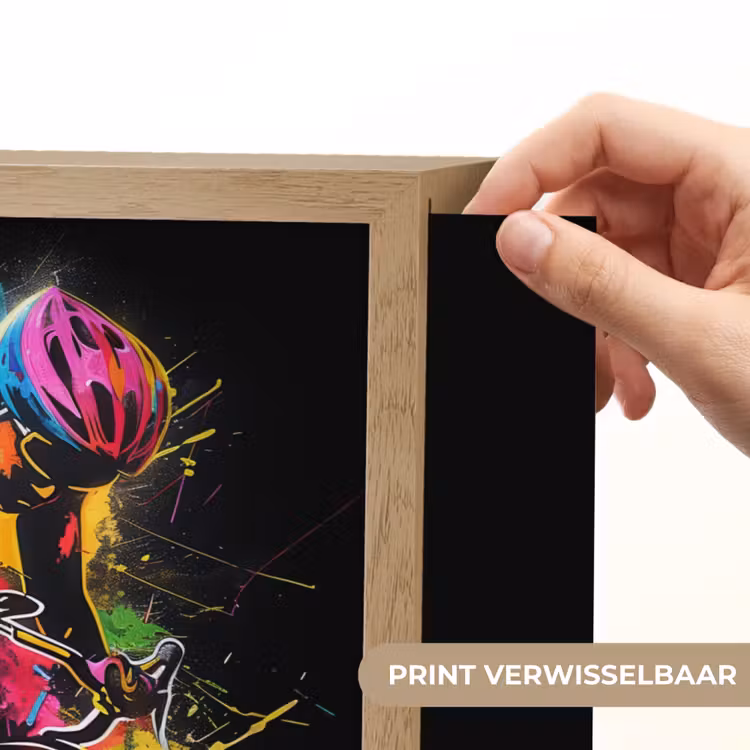Graffiti - Sport - Wielrennen - Fiets Light Box met batterij (Wandlamp) middel -USP_websiteprintNL