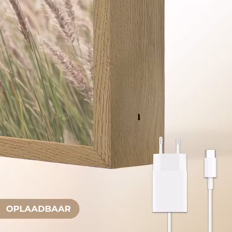Gras - Close up - Groen Light Box met batterij (Wandlamp) middel -USP_websiteoplaadbaarNL