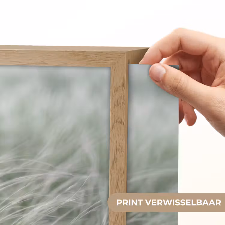 Gras - Wazig - Natuur - Groen - Zacht Light Box met batterij (Wandlamp) middel -USP_websiteprintNL