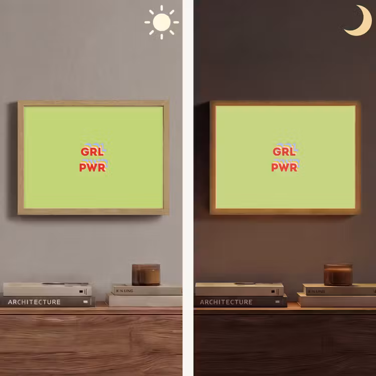 Grl pwr - Groen - Rood - 3D Light Box met batterij (Wandlamp) middel -sfeer3